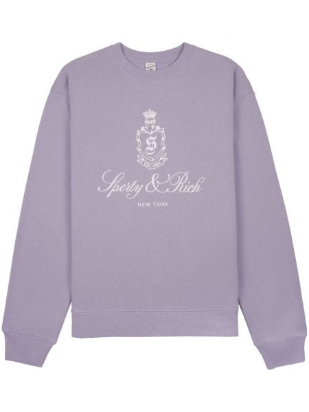 Siuvinėtas džemperis Sporty & Rich violetinė