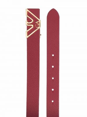 Cinturón con hebilla Emporio Armani rojo