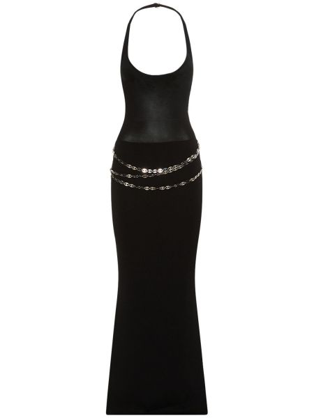 Sukienka długa z wiskozy Aya Muse czarna