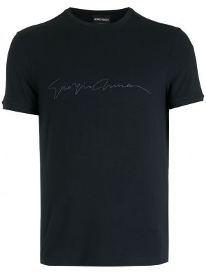 Camiseta con estampado Giorgio Armani azul