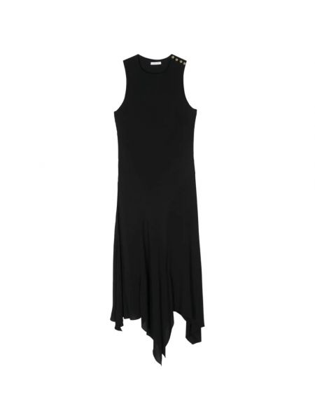 Sukienka midi asymetryczna elegancka Patrizia Pepe czarna