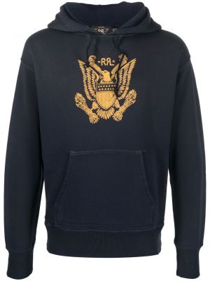 Trykt hettegenser Ralph Lauren Rrl blå