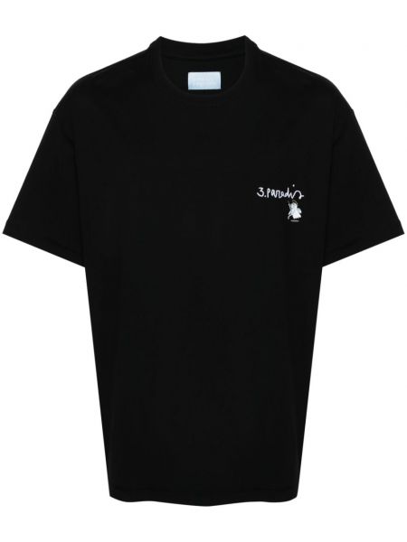 Βαμβακερή μπλούζα 3paradis μαύρο