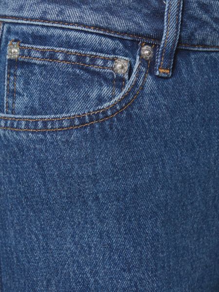 Jean droit en coton A.p.c. bleu