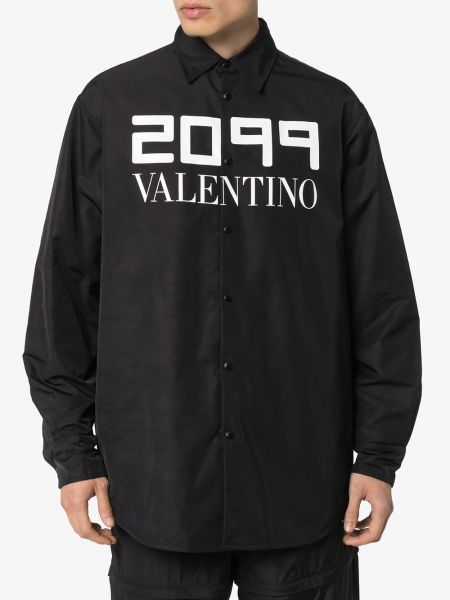 Koszula z nadrukiem Valentino czarna