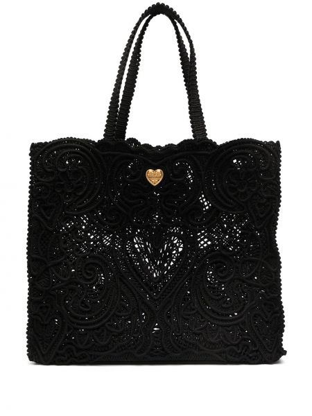 Шопинг чанта с дантела Dolce & Gabbana
