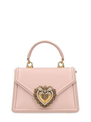 Bolso clutch de cuero Dolce & Gabbana rosa
