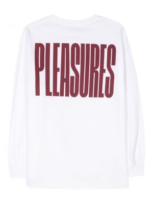 T-krekls ar apdruku Pleasures balts