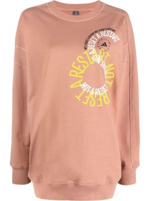 Trykt lang genser Adidas By Stella Mccartney rosa