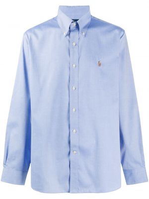 Camisa con bordado con bordado con botones Polo Ralph Lauren azul