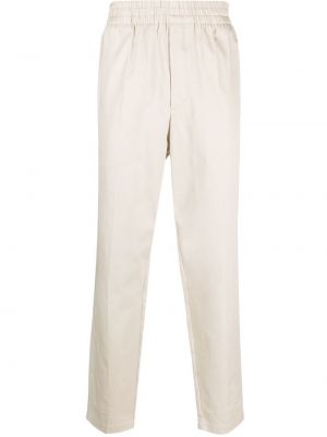 Bavlněné rovné kalhoty Isabel Marant béžové