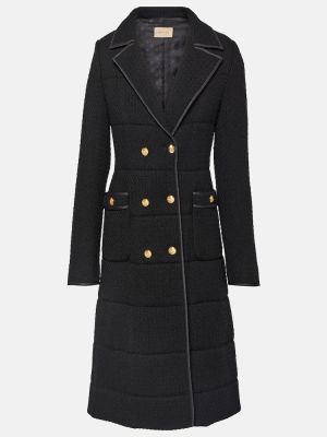 Vlněný kabát Gucci černý