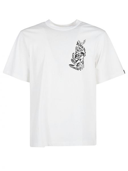 T-shirt di cotone con stampa Icecream bianco