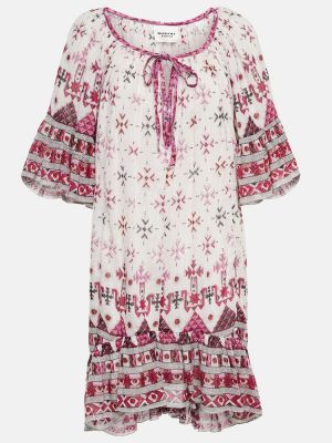 Mustriline puuvillased kleit Marant Etoile valge