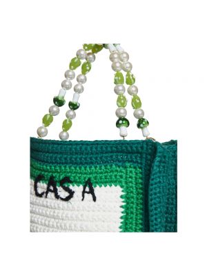 Bolso clutch de algodón Casablanca verde