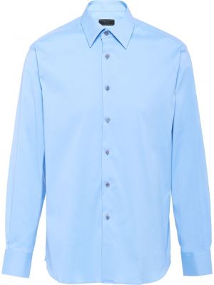 Camisa con botones slim fit Prada azul