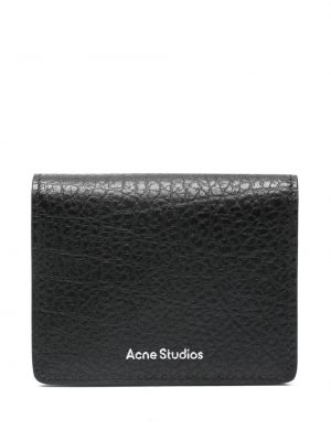 Δερμάτινος πορτοφόλι Acne Studios μαύρο