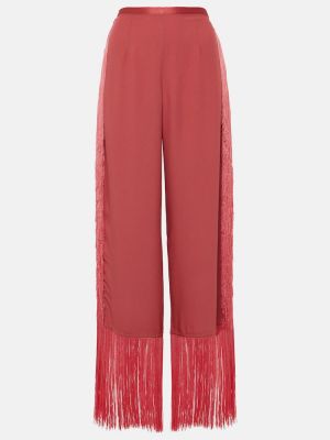 Kalhoty s vysokým pasem relaxed fit Taller Marmo růžové