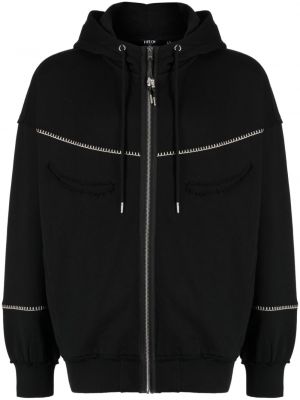 Obrabljena jakna s kapuco Five Cm črna