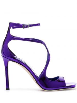 Kožené sandále Jimmy Choo fialová