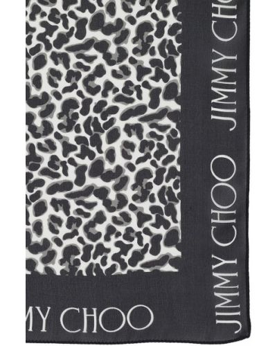 Pañuelo con estampado leopardo Jimmy Choo negro