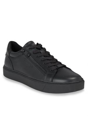 Черные кружевные кроссовки на шнуровке на молнии Calvin Klein