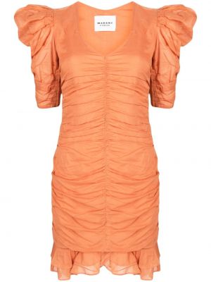 Kokvilnas mini kleita Marant Etoile oranžs