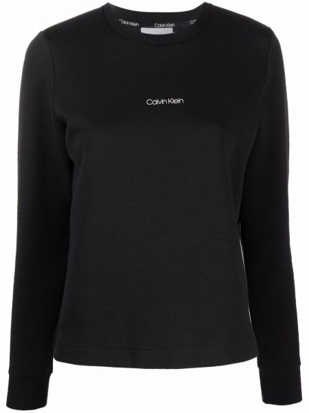 Sudadera con estampado Calvin Klein negro