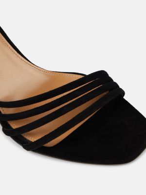 Semišové sandály Aquazzura černé