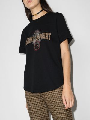 T-krekls ar apaļu kakla izgriezumu Saint Laurent melns