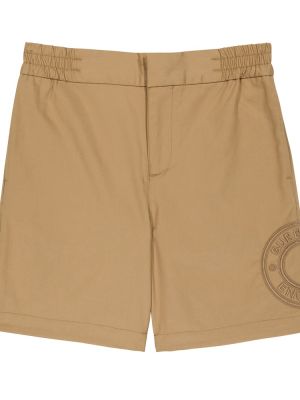 Bomull shorts for gutter Burberry Kids beige