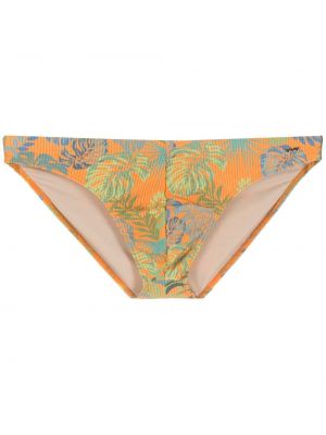 Kalhotky s potiskem s tropickým vzorem Amir Slama oranžové