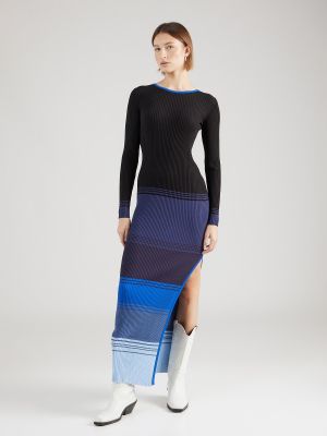 Pletené pletené šaty Staud modrá