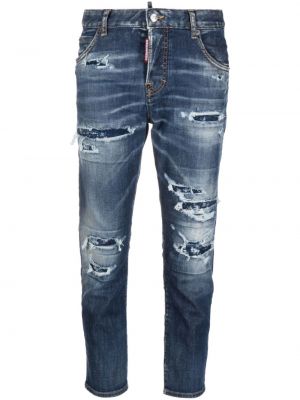 Distressed jeans Dsquared2 blau