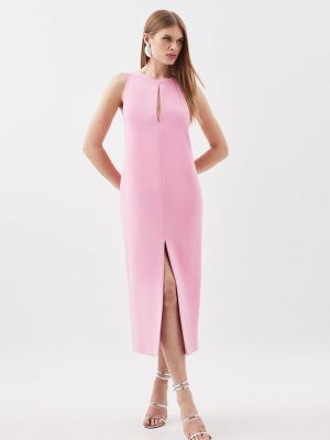 Платье с разрезом Karen Millen розовый