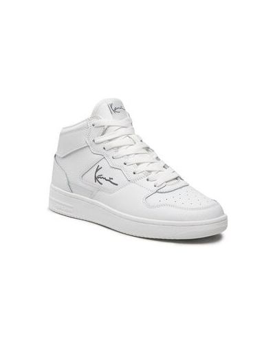 Sneakers high din piele sport Karl Kani - alb