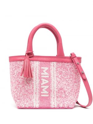 Τσάντα shopper De Siena Shoes ροζ