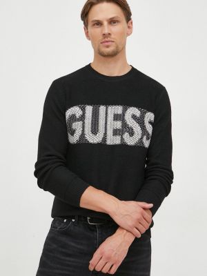 Vlněný svetr Guess černý
