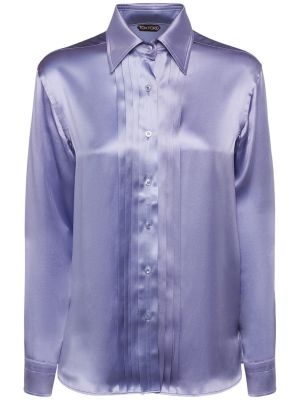 Camisa de seda Tom Ford violeta