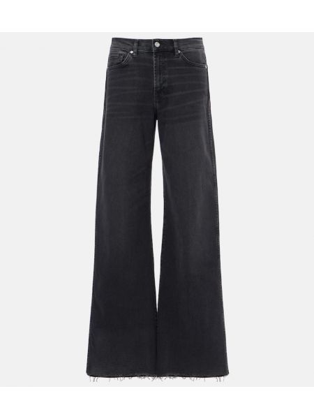 Højtaljet jeans 7 For All Mankind sort