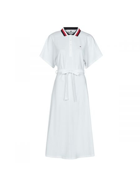 Sukienka midi Tommy Hilfiger biała