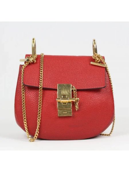 Leder schultertasche Chloé Pre-owned rot