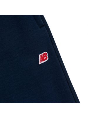 Pantalon de sport en polaire en coton New Balance bleu