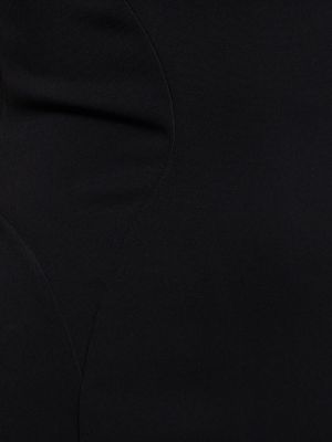 Krepové mini šaty Mugler černé