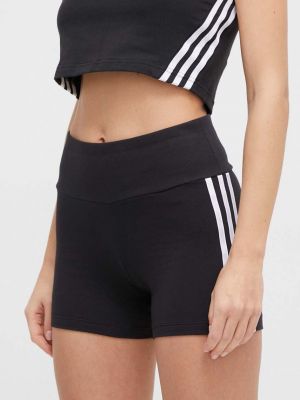Панталон с висока талия на райета с принт Adidas Originals черно