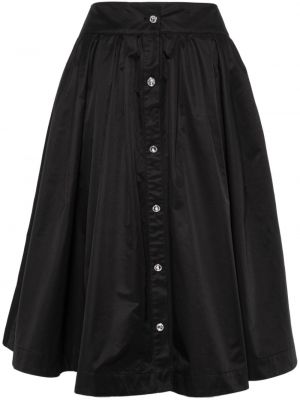 Plisirana midi suknja Moschino crna