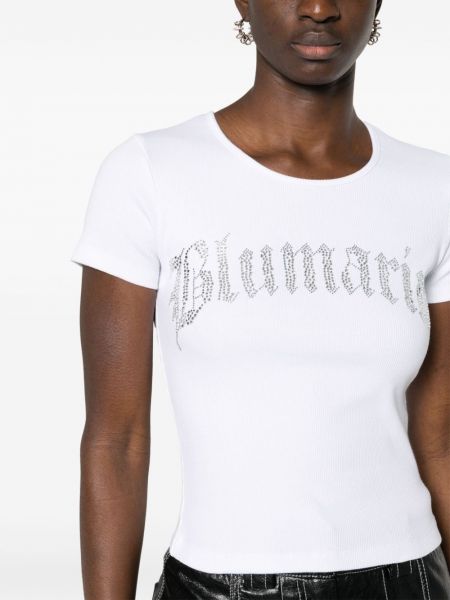 T-shirt di cotone Blumarine bianco