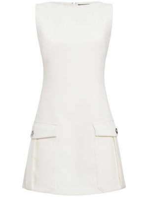 Μini φόρεμα από βισκόζη από κρεπ Versace λευκό