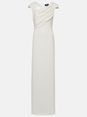 Hedvábné dlouhé šaty Tom Ford bílé