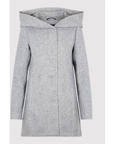 Priliehavý kabát Vero Moda Curve sivá